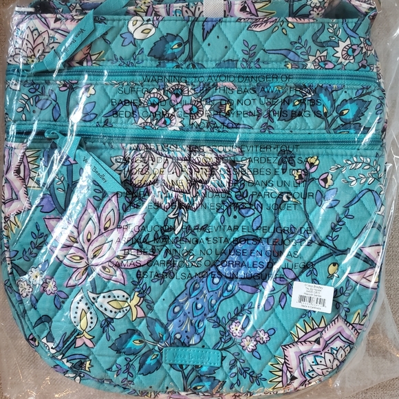 Vera Bradley Peacock Garden Trio Zip Hipster - Picture 4 of 5